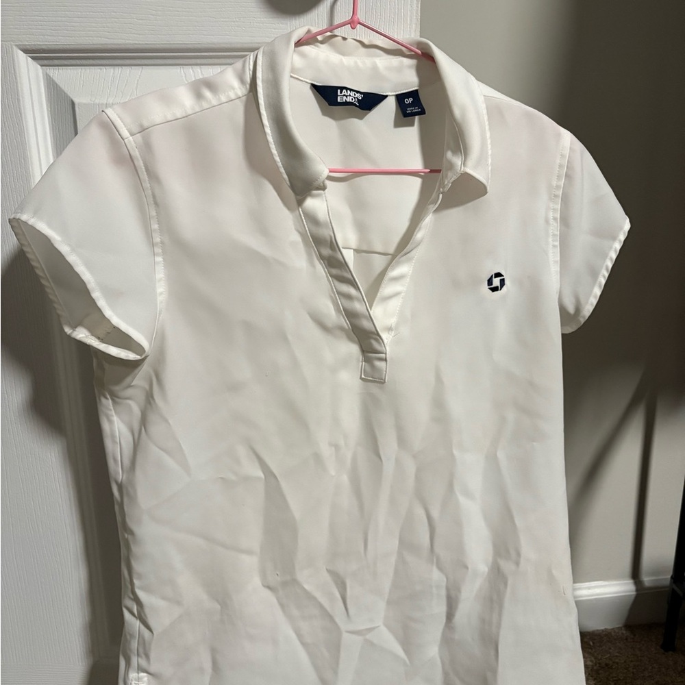 Lands' End Women's Cream Blouse